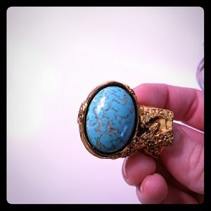 Turquoise YSL Arty Ring sz 6